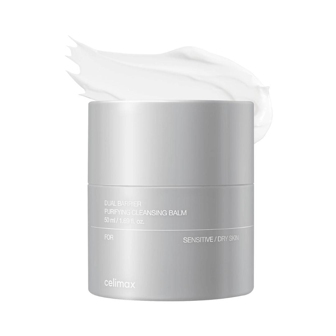 Bálsamo Celimax Dual Barrier que remueve maquillaje y purifica.