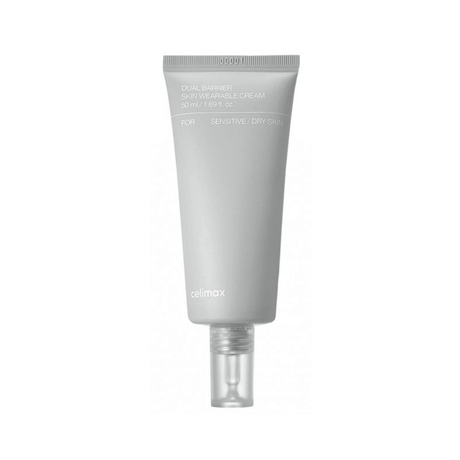 Dual Barrier Skin Wearable Cream de Celimax, crema hidratante con ceramidas y pantenol.