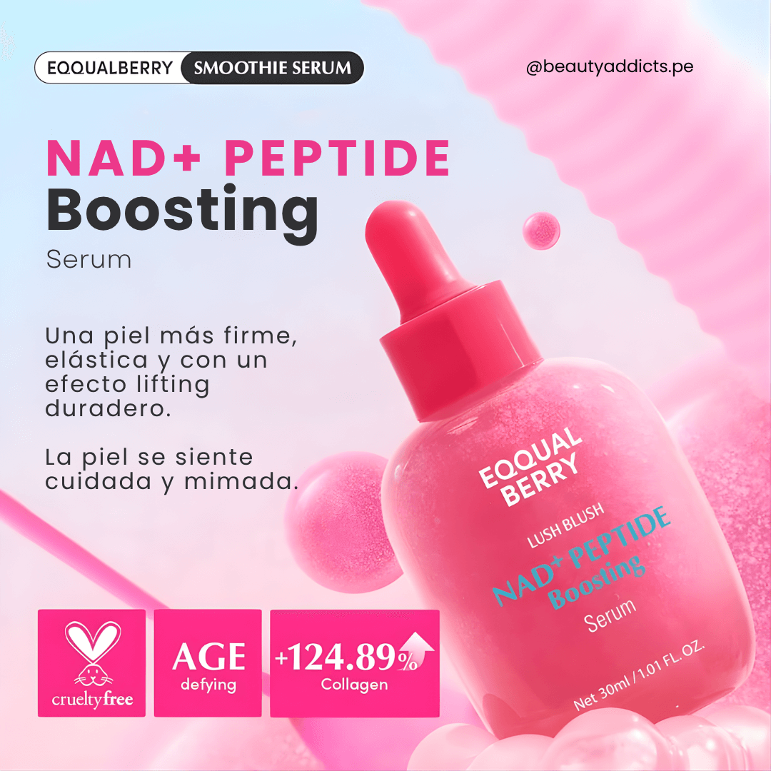 Sérum antiedad Eqqualberry NAD Reptide con acción reafirmante y antioxidante.