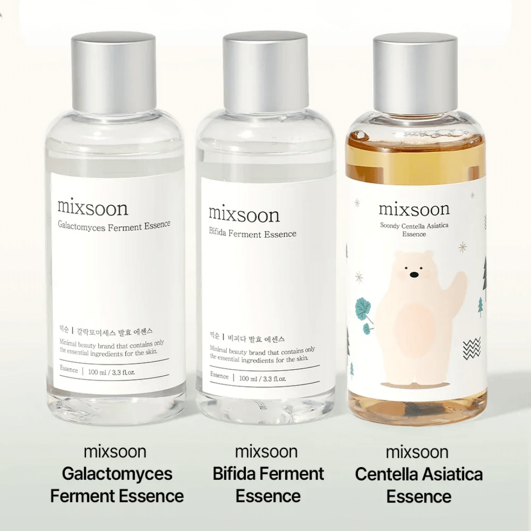 Producto Essence Layering Set Nº1 de Mixsoon, combinación de esencias fermentadas para un cuidado completo.