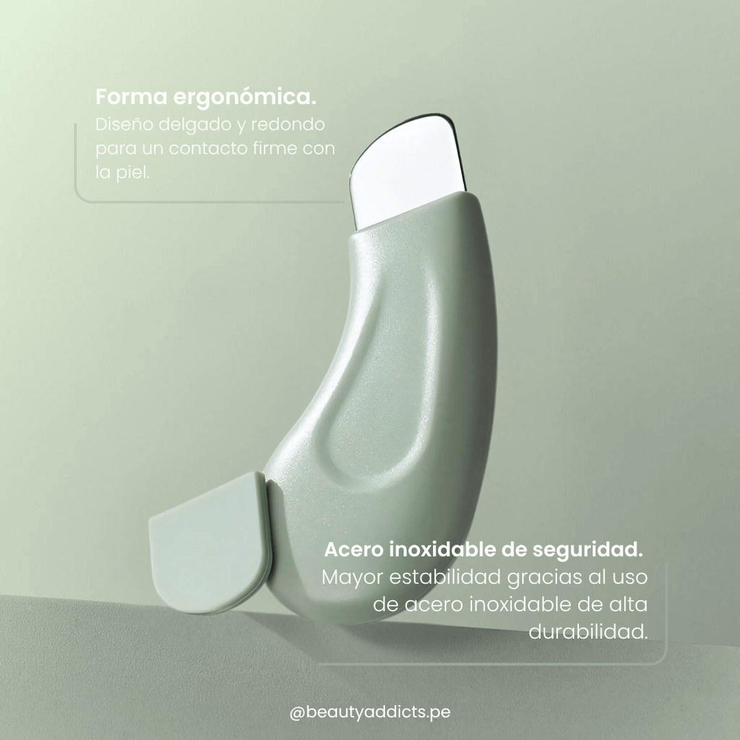 Extractor de Beauty Addicts hecho con acero inoxidable para remover impurezas de poros obstruidos.