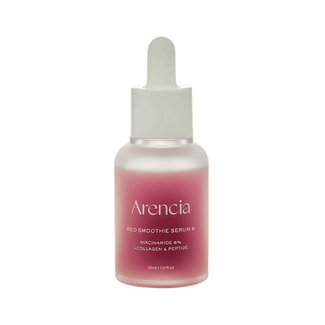 Arencia Fresh Red Smoothie Serum 8 hidrata y mejora la elasticidad con mora y granada.