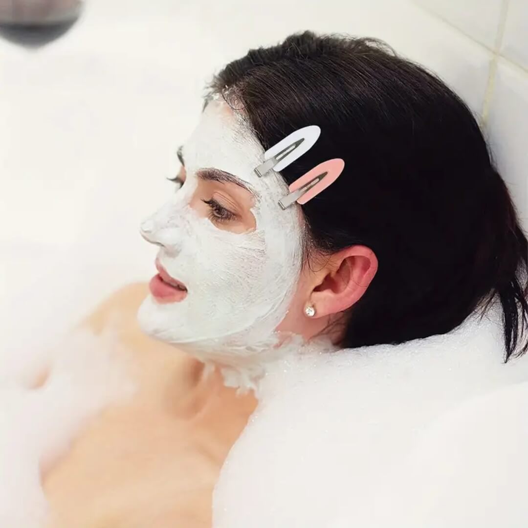 Clips de cabello antideslizantes, perfectos para peinados rápidos y rutinas de cuidado facial.
