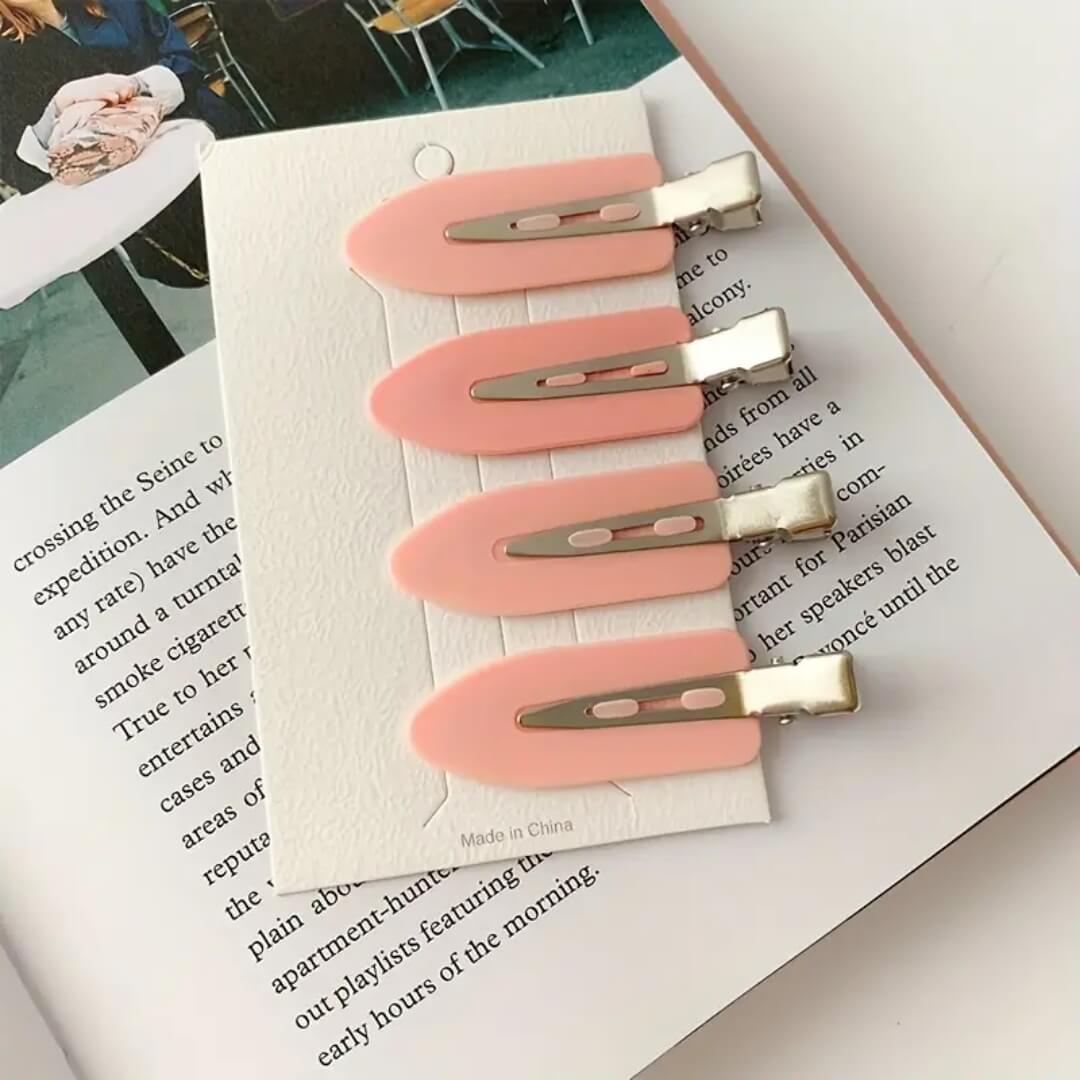 Clips resistentes y antideslizantes, ideales para mantener el cabello en su lugar todo el día.