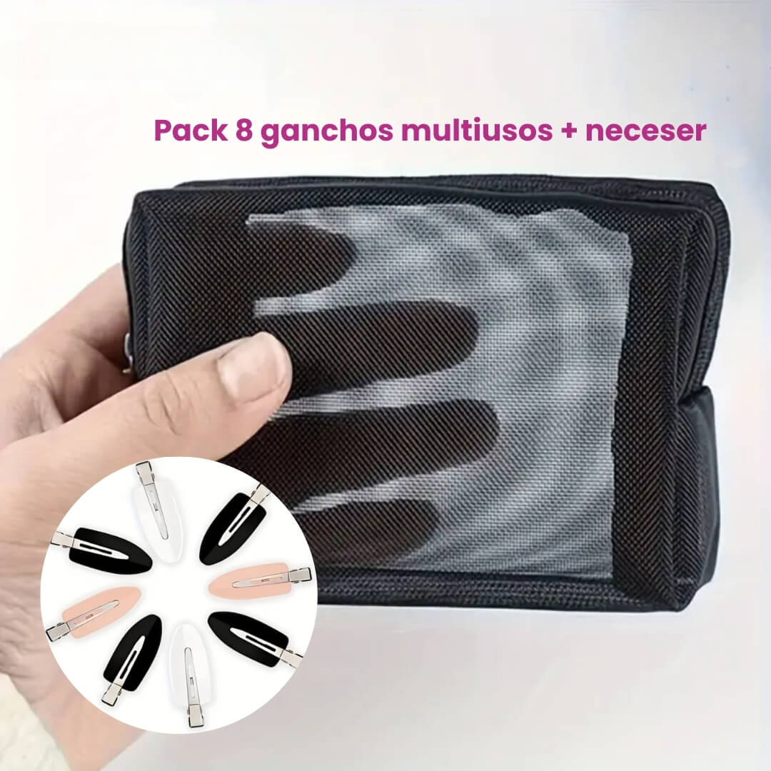 Clips ligeros y antideslizantes diseñados para mayor comodidad en el cuidado del cabello.