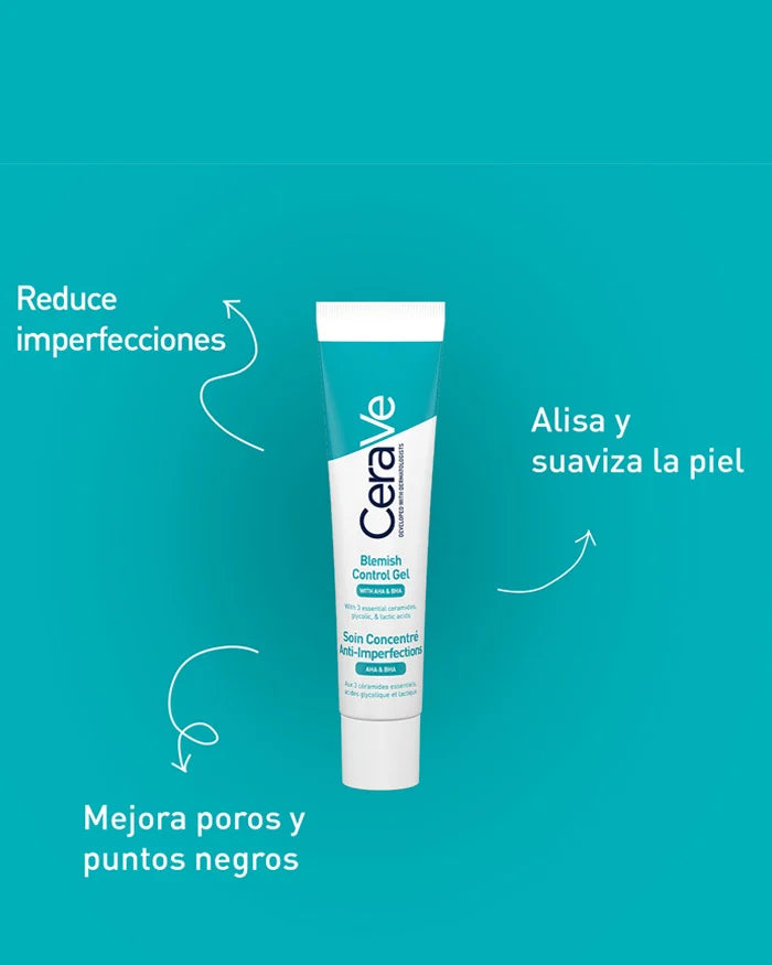 CeraVe Gel tratamiento con 3 ceramidas que restaura la barrera cutánea.