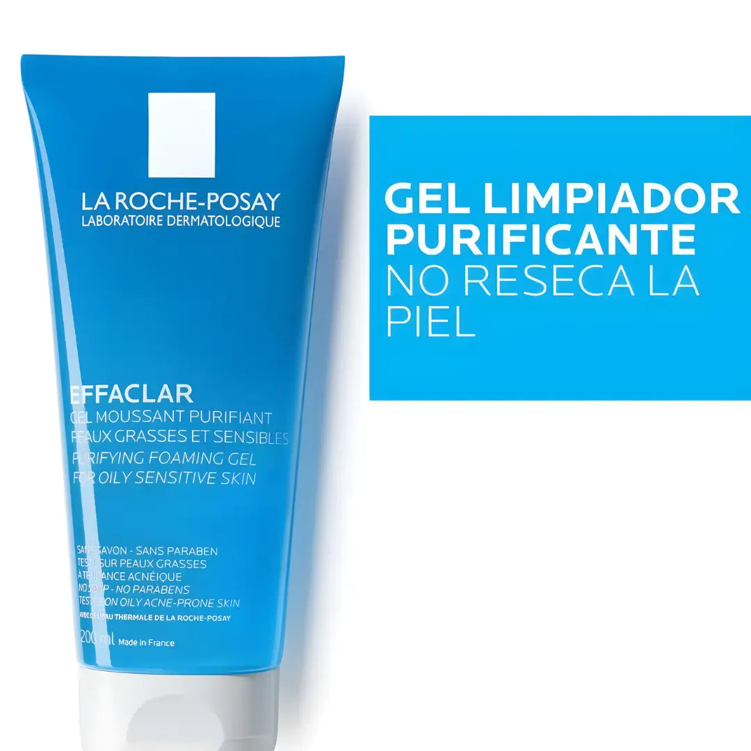 Effaclar Gel Limpiador piel grasa La Roche-Posay con acción purificante.