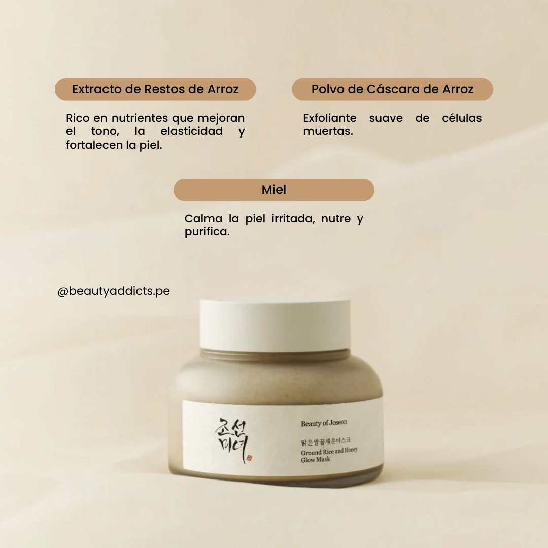 Aplicación de la Ground Rice and Honey Glow Mask para exfoliar suavemente.