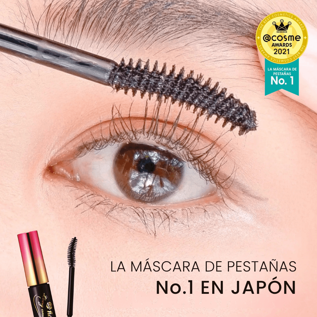 Máscara de pestañas con cepillo diseñado para separar y alargar las pestañas, creando una mirada más abierta y definida.