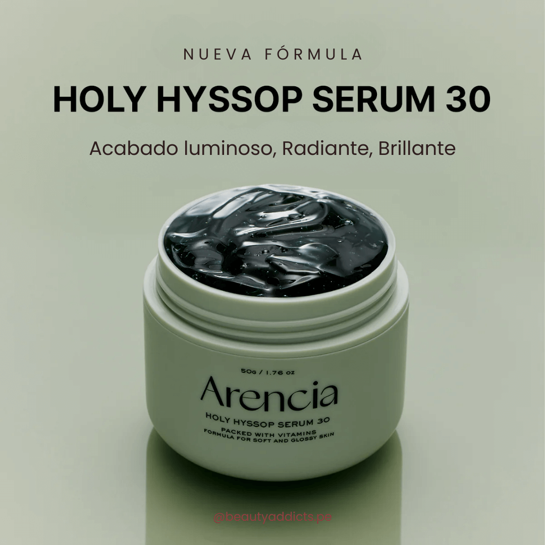 Serum Holy Hyssop 30 de Arencia que reduce la inflamación y calma brotes activos.