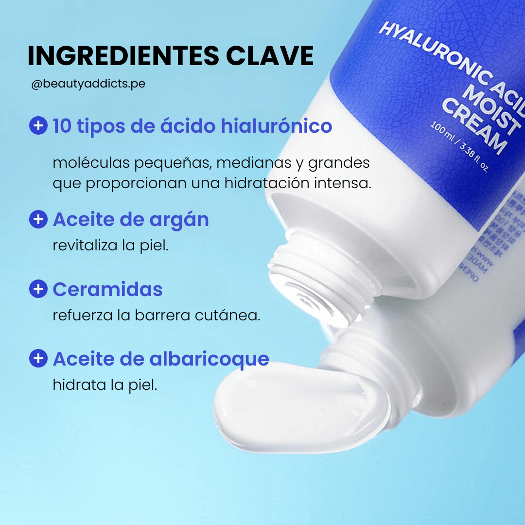 Crema hidratante de Isntree con ácido hialurónico ideal para piel seca, deshidratada o tirante.