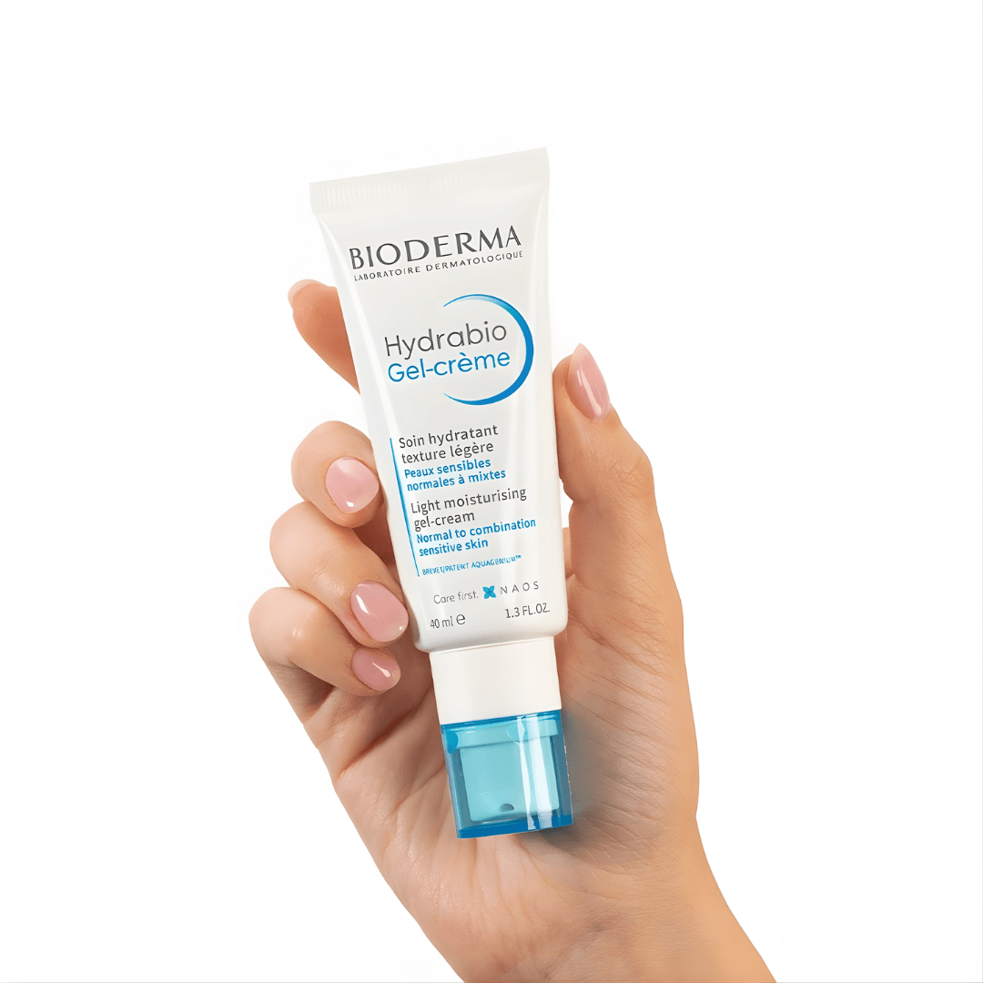 Hydrabio Gel-Crème Bioderma textura ligera que refresca y nutre sin dejar brillo.