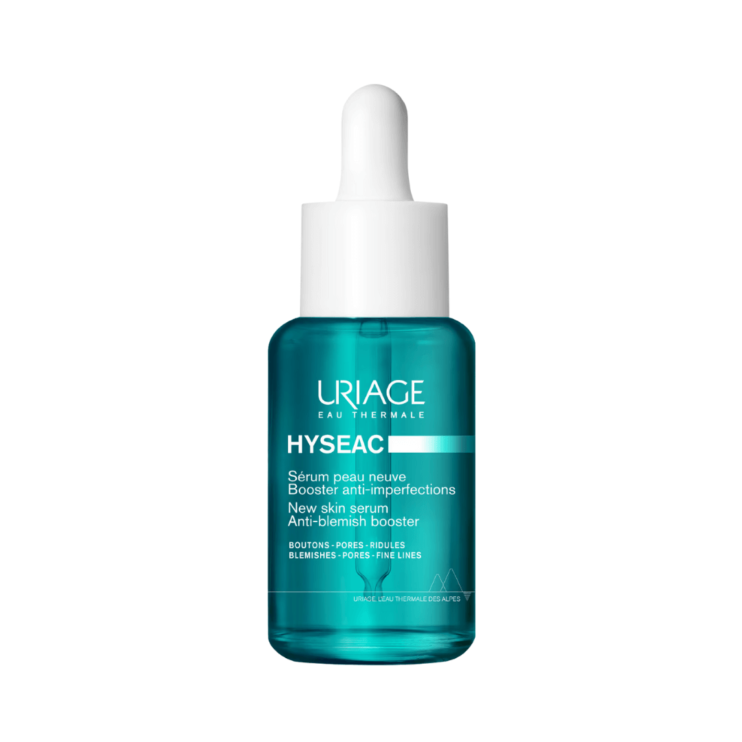 Hyseac Serum Booster de Uriage que reduce imperfecciones y mejora la textura en piel grasa o con acné.