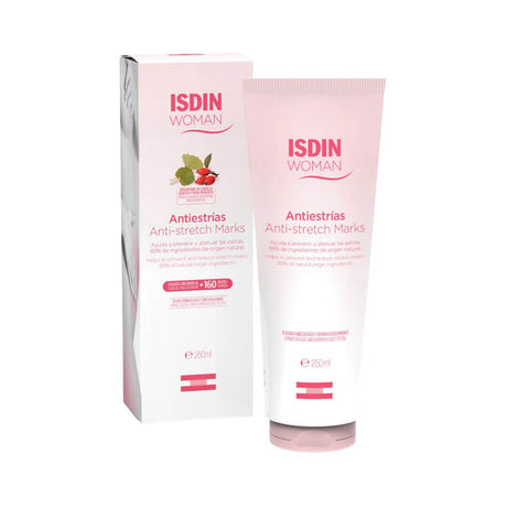 ISDIN Woman Antiestrías previene y reduce estrías con hidratación profunda.