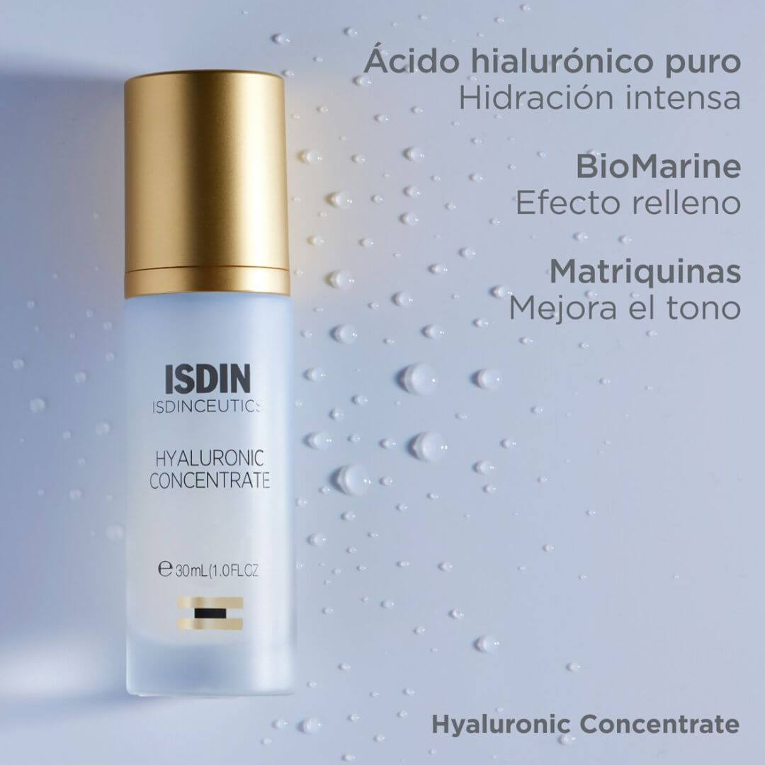 Isdinceutics Hyaluronic Concentrate hidrata en profundidad sin sensación grasa.