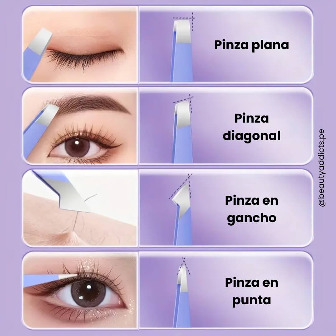 Juego de pinzas ergonómicas para uso profesional y personal, ideales para precisión.