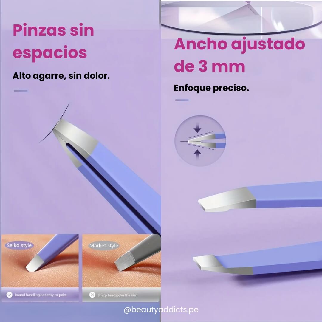 Pinzas de acero inoxidable con diseño especializado para un agarre firme y seguro.
