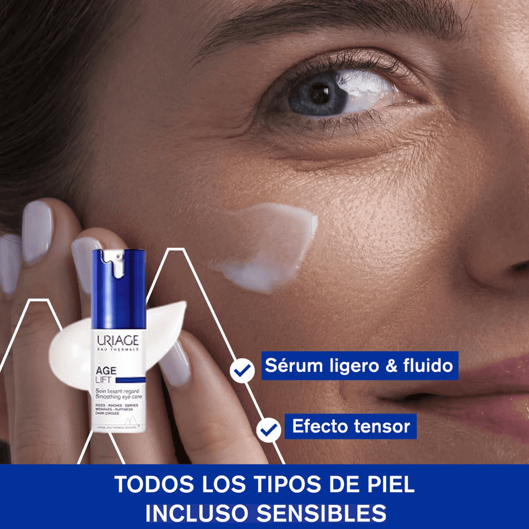 Age Lift Uriage reduce arrugas, mejora la elasticidad y unifica el tono de la piel.