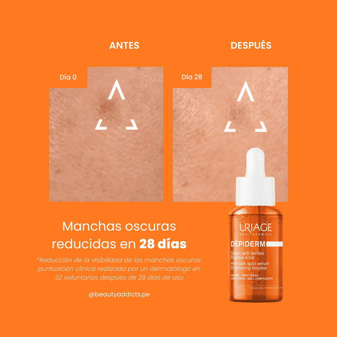 Serum Uriage Depiderm que aclara manchas y unifica el tono en solo 28 días.