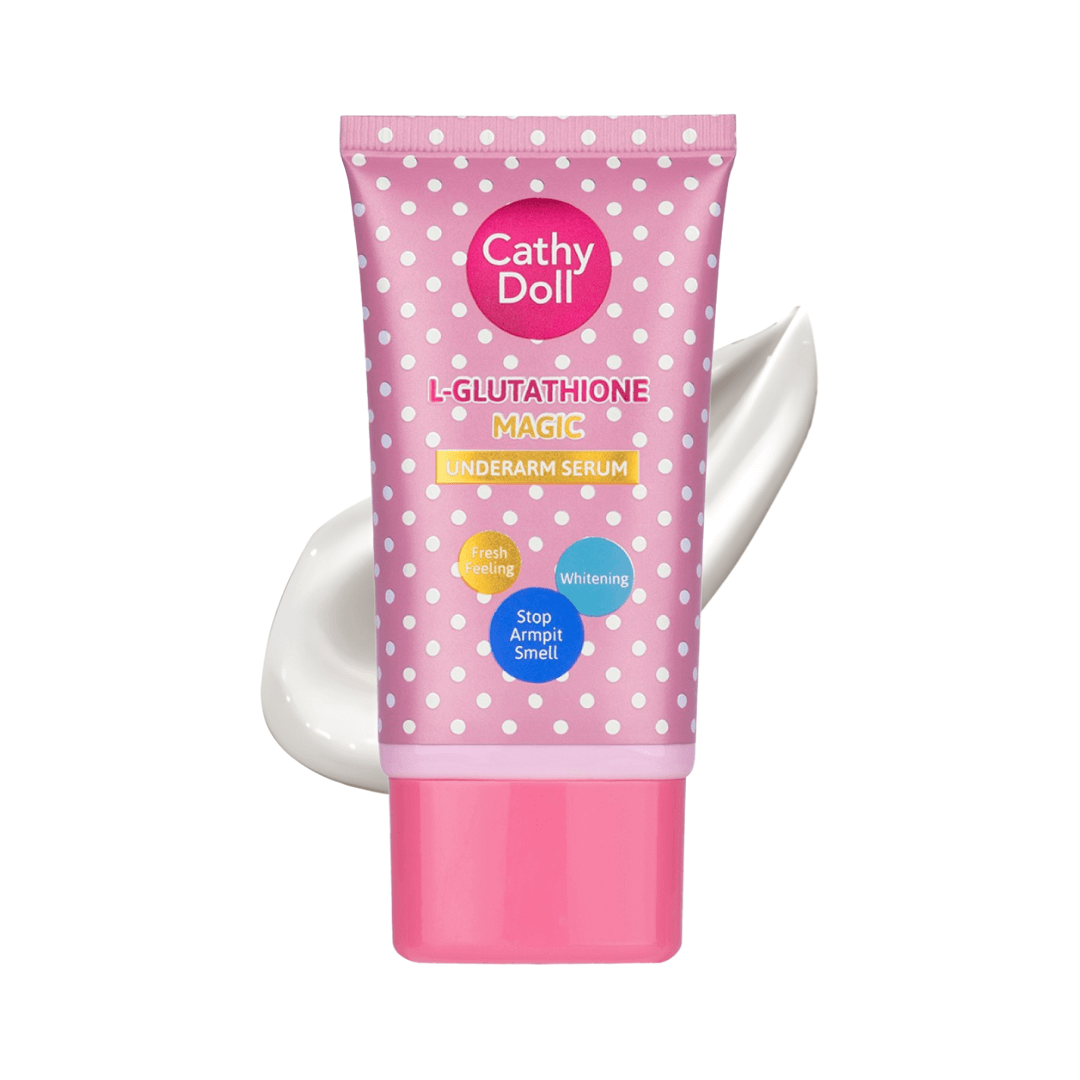 L-Glutathione Magic Underarm Serum Cathy Doll ayuda a unificar el tono de la zona de las axilas.