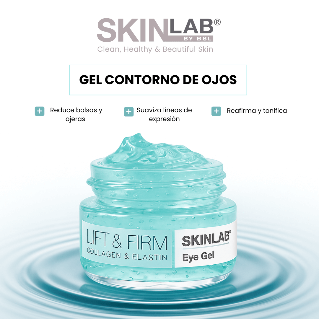 SkinLab Lift & Firm Eye Gel ideal para ojeras, líneas finas y mirada cansada.