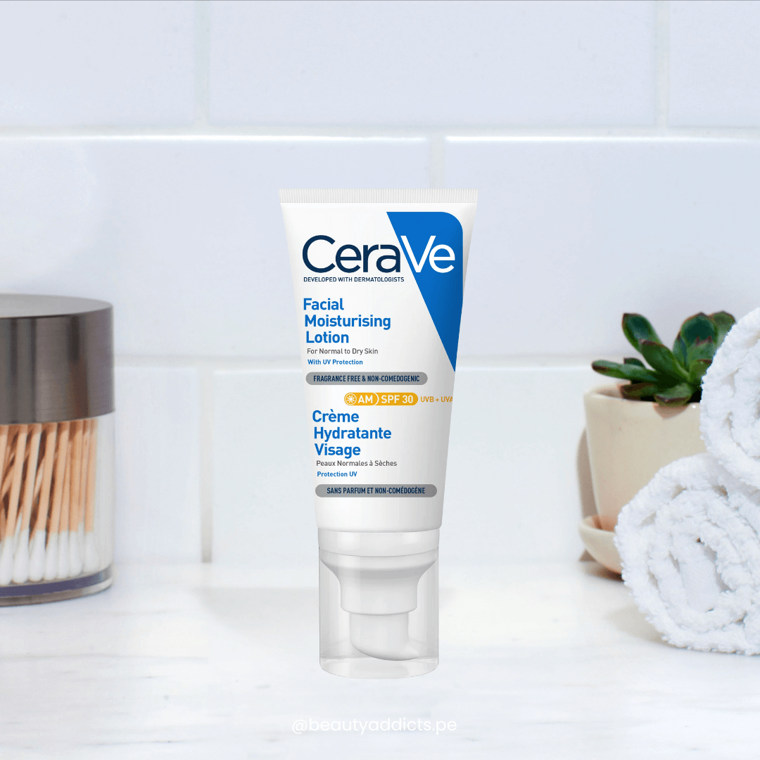 Loción Facial Hidratante de CeraVe que retiene la humedad hasta por 24 h.