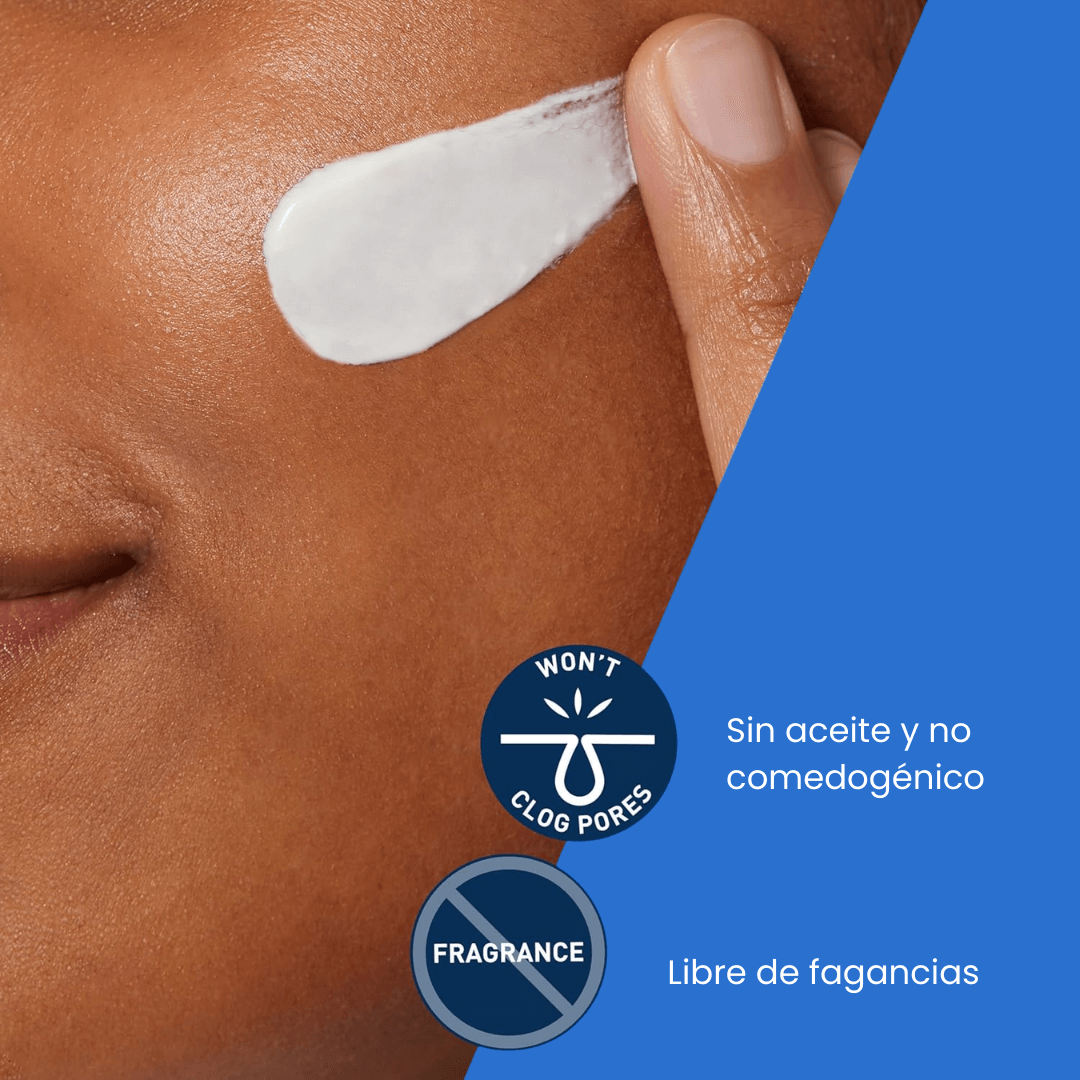 CeraVe Loción Facial SPF 30 no comedogénica, libre de fragancias y con protección solar diaria.