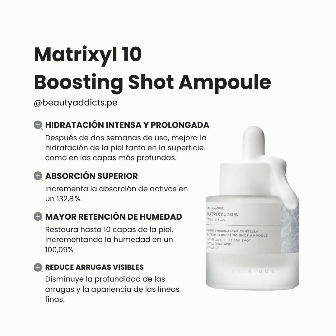 Serum antiedad de Skin 1004 con Matrixyl 10% que refuerza la barrera cutánea.
