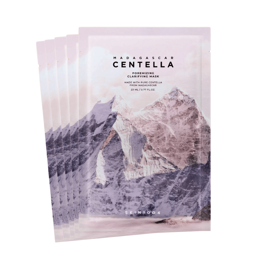 Set de mascarillas Madagascar Centella Poremizing Clarifying que purifica poros y calma la piel con centella.