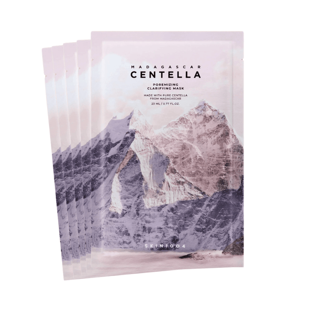 Set de mascarillas Madagascar Centella Poremizing Clarifying que purifica poros y calma la piel con centella.