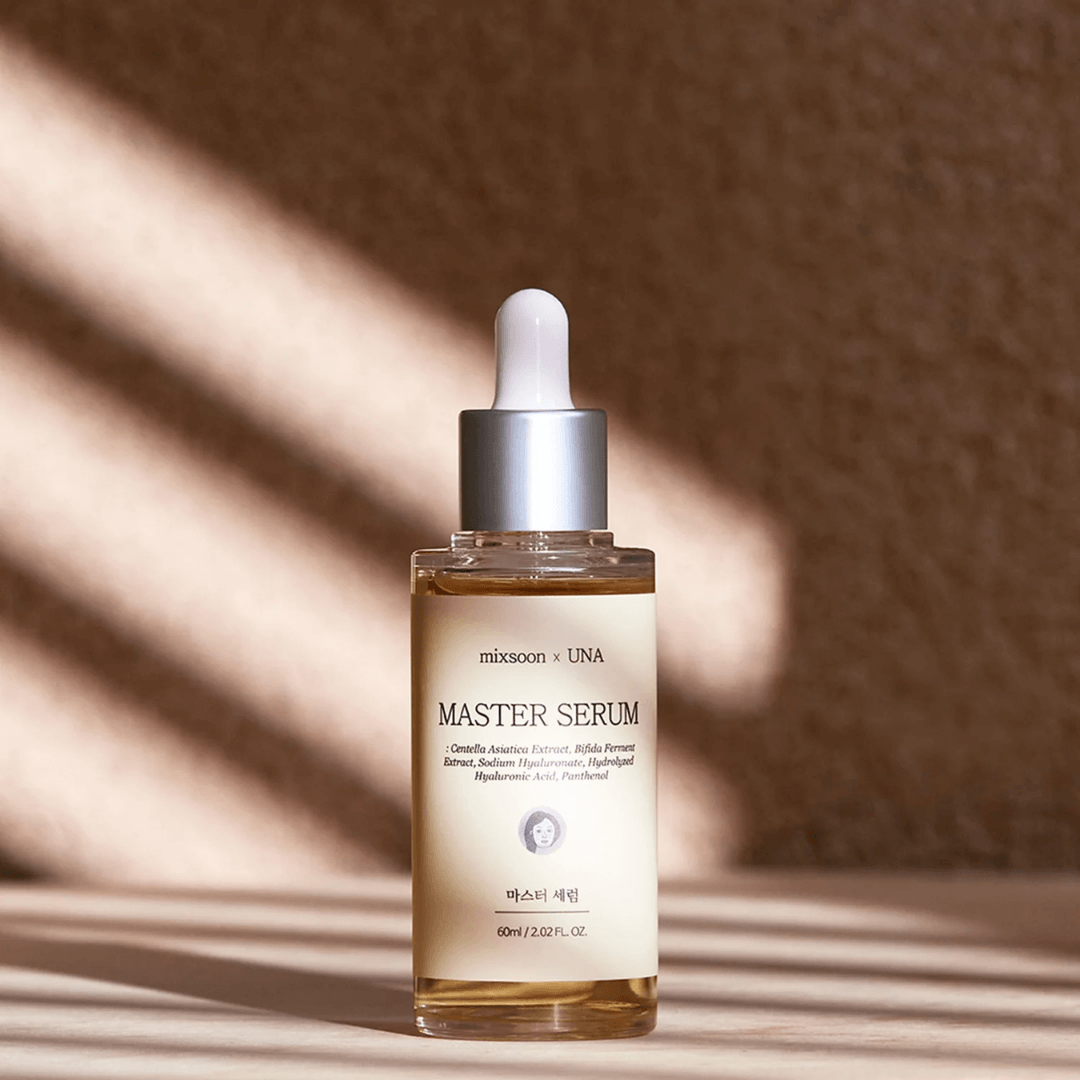 Piel saludable y sin irritaciones con Master Serum de Mixsoon y su fórmula vegana.