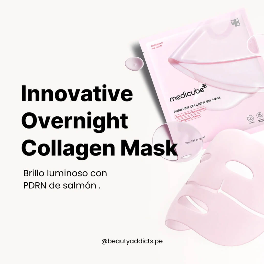PDRN Pink Collagen Gel Mask de Medicube, tratamiento intensivo para una piel más firme y rejuvenecida.
