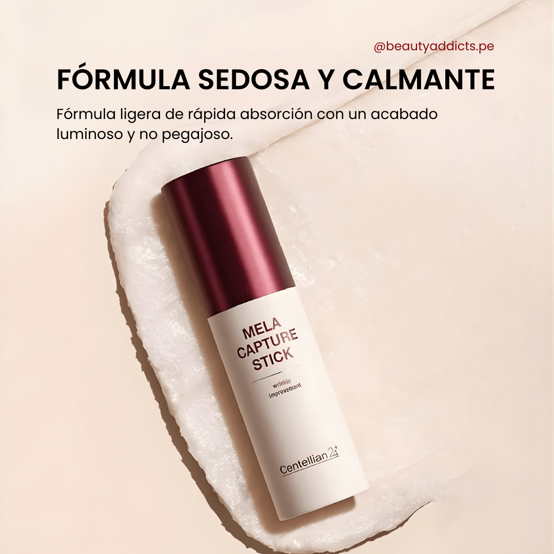 Centellian24 Mela Capture Stick acabado sedoso, sin sensación pesada.
