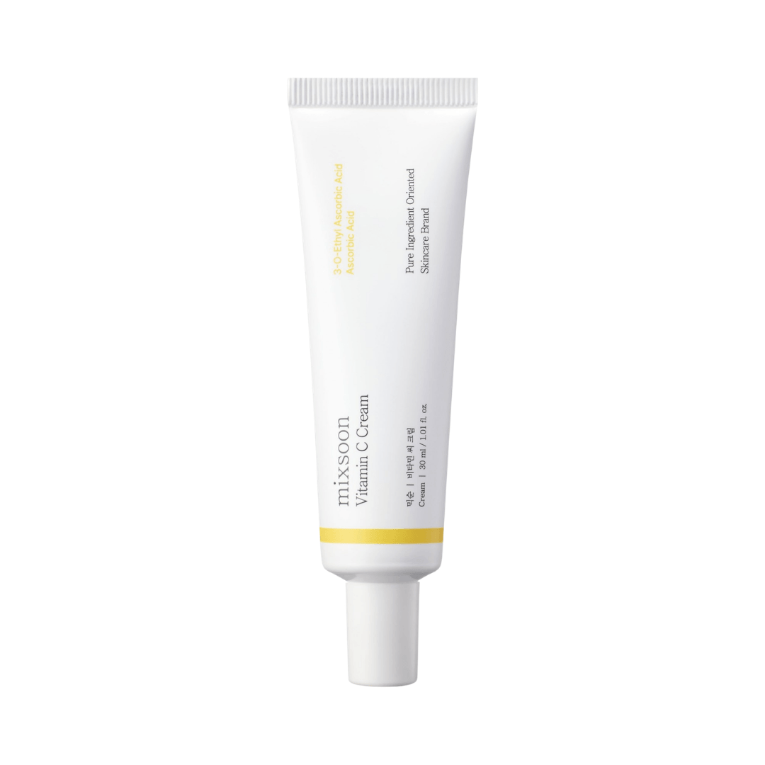 Crema facial con vitamina C que ayuda a iluminar la piel y mejorar manchas oscuras.