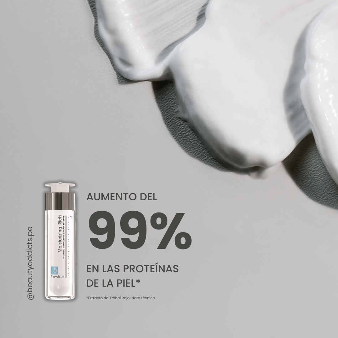Frezyderm Moisturizing Rich Cream activa la producción de colágeno y elastina.