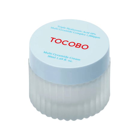 Tocobo Multi Ceramide Cream con multiceramidas que refuerzan la barrera y retienen humedad intensamente.