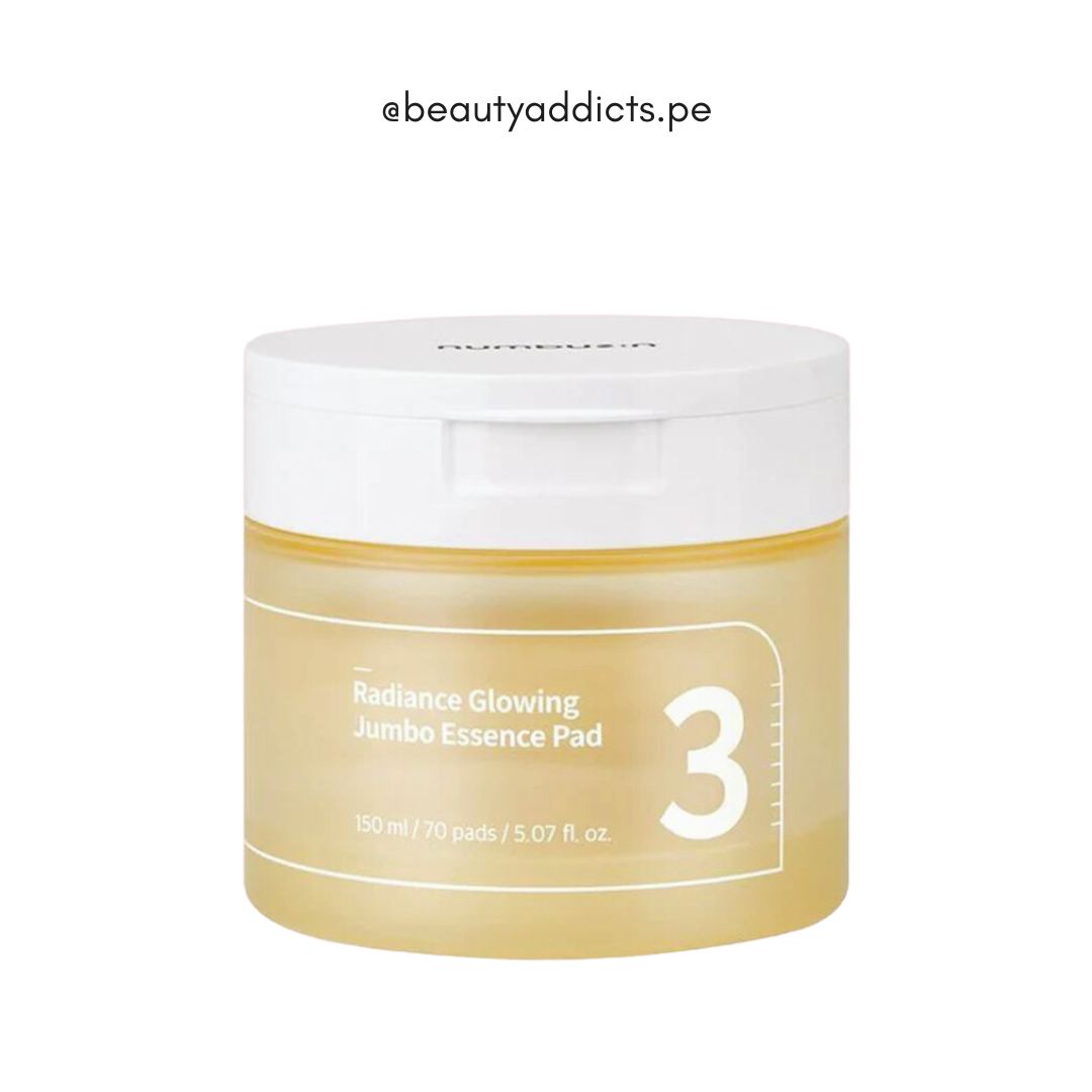 Numbuzin No.3 Essence Pads con ácido hialurónico para hidratación profunda.