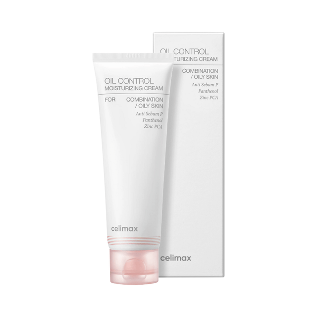 Crema Oil Control de Celimax con niacinamida que regula la grasa y mejora el tono.