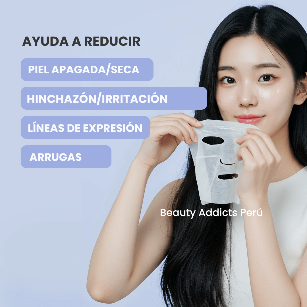 Tratamiento en mascarilla con hidratación multicapa para piel seca o apagada.