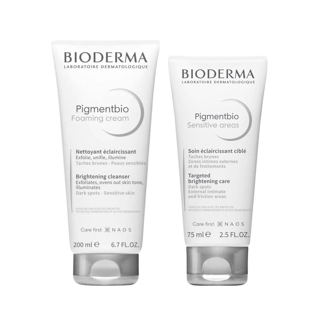 Pack Manchas Corporales Pigmentbio Bioderma unifica el tono y mejora la luminosidad de la piel.