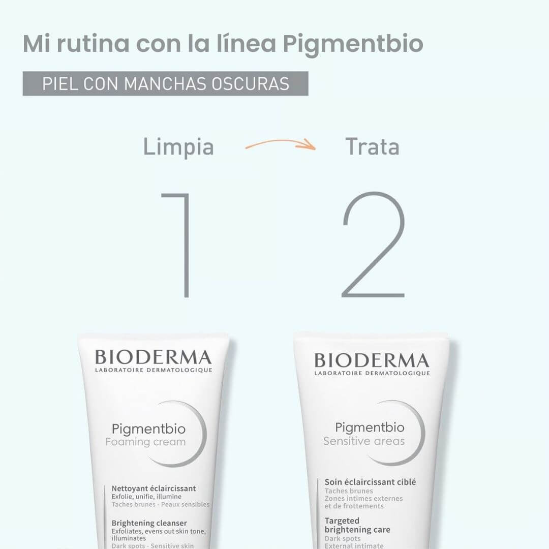 Pack Manchas Corporales Pigmentbio Bioderma combina limpieza y cuidado para piel más uniforme.