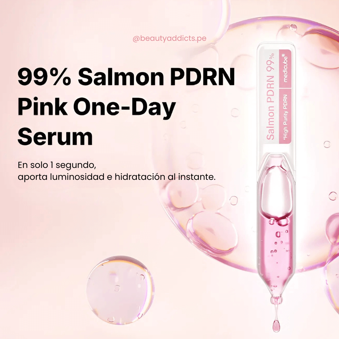 Medicube PDRN Pink One Day Serum mejora elasticidad y tono.