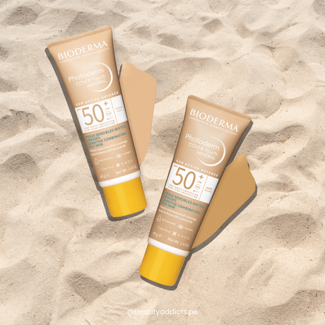 Bioderma Photoderm Cover Touch Mineral con color Dorée/Claire que  controla el exceso de grasa.