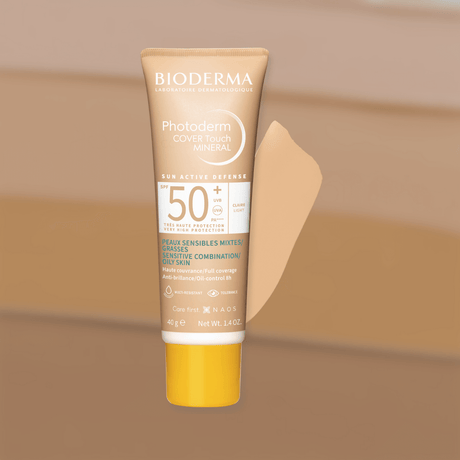 Bioderma Photoderm Cover Touch Mineral tono Claire Light, alta cobertura con textura ligera.