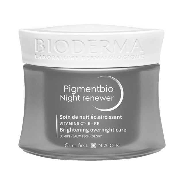 Pigmentbio Night Renewer Bioderma regenera y unifica el tono de la piel mientras duermes.