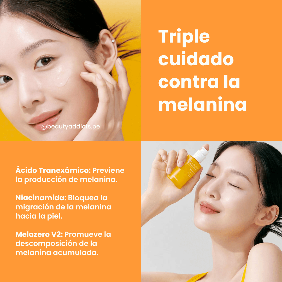 Efecto despigmentante del Celimax Serum: previene, inhibe y elimina melanina.