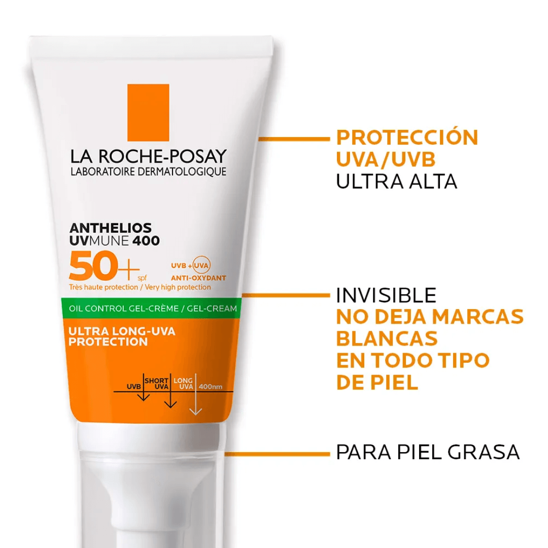 Protector Solar Anthelios UV Mune 400 Oil Control Gel-Cream SPF50+