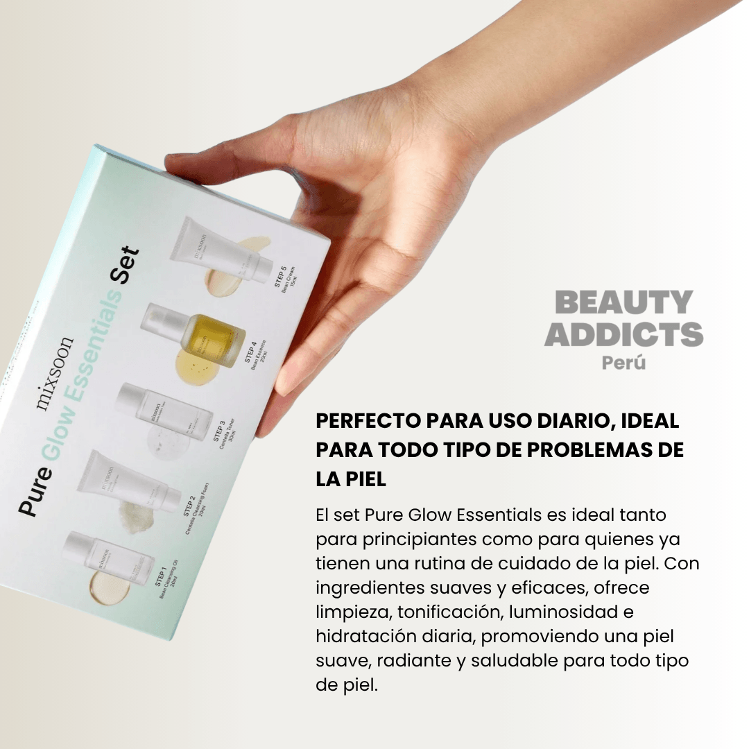 Rutina de skincare Mixsoon diseñada para aportar hidratación profunda y un brillo natural duradero.