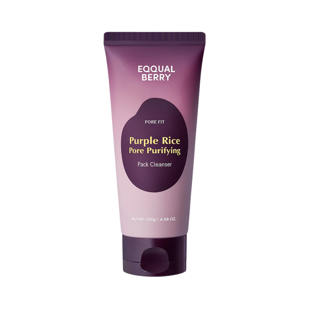 Eqqualberry Purple Rice Pore Purifying Pack Cleanser limpia poros y elimina impurezas con arroz morado.