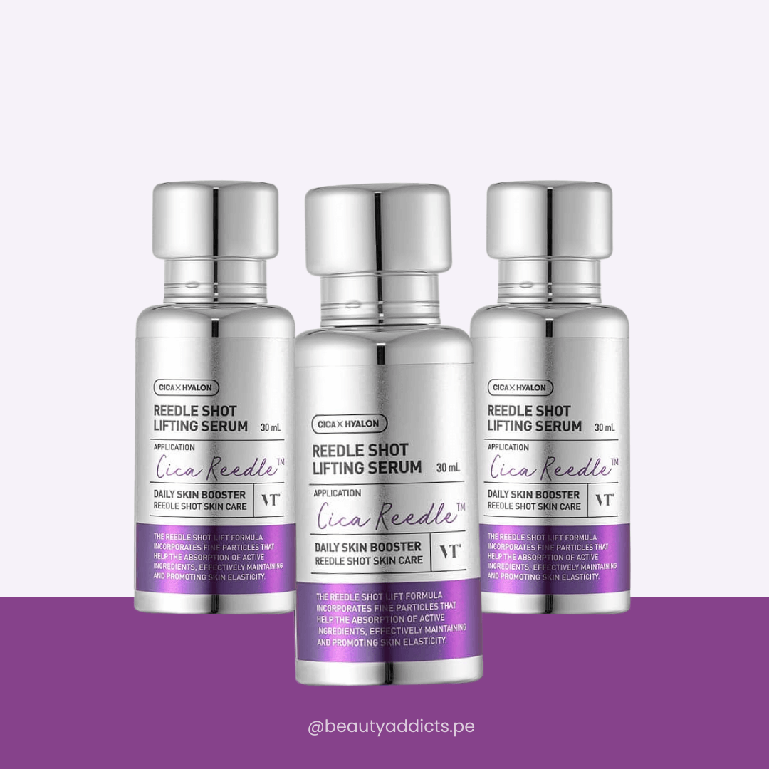 Redle Shot Lifting Serum con microagujas marinas para un efecto tensor visible.